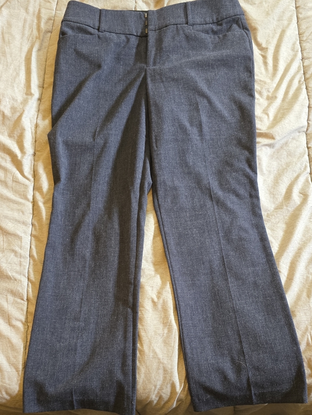 Nine West Women's Dark Navy Gray Dress Trousers
